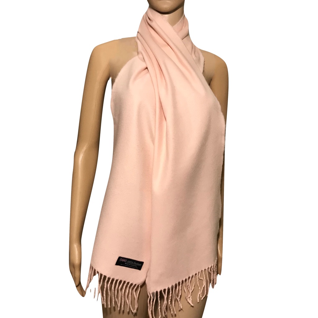 Pale Pink 100 Cashmere Scarf Super Soft